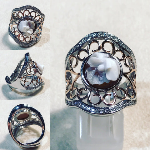 Skeleton Ring with Cameo