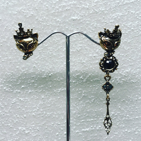 Pendant Earrings in Bronze " Crown " ref. OP5055C