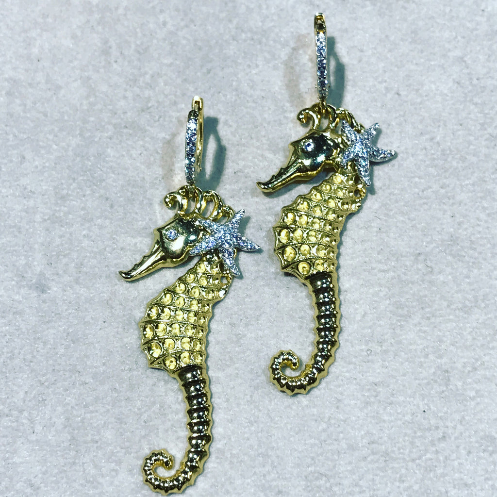 Earrings " The Sea Horses "