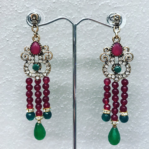 Pendant Earrings " Indian Style "