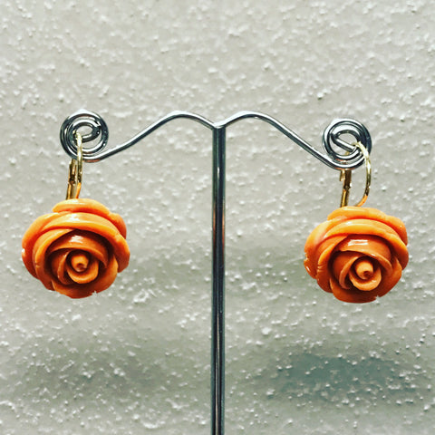 Earrings " Roses of Coral "