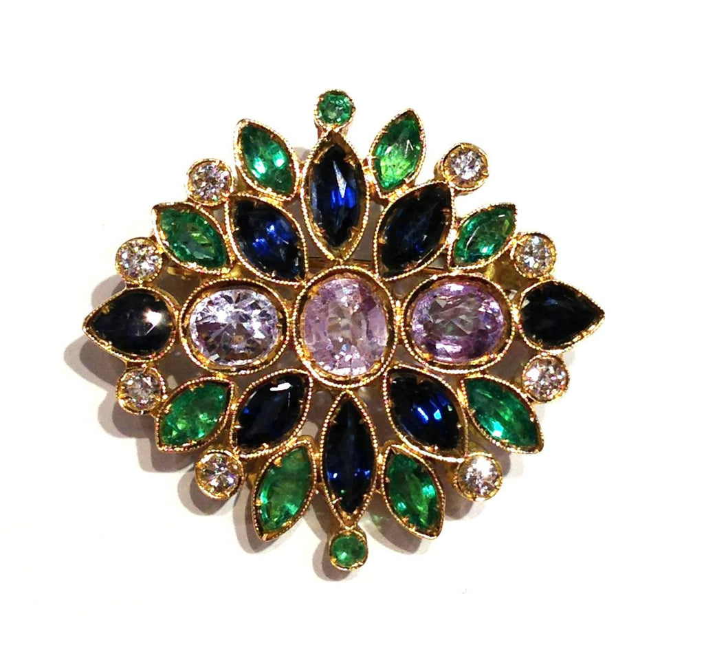 A Rose Window with Sapphires and Emeralds