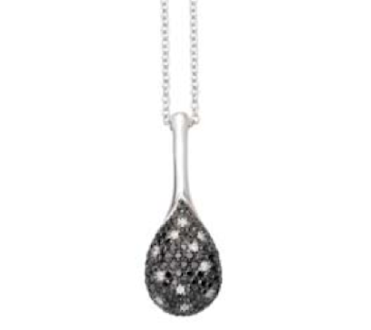" Black and White Pave' Pendant "